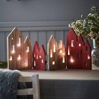 Marksljd View LED decorative light, wood, red