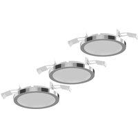 Lightme Aqua Pur recessed light 11cm chrome 3-set