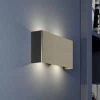 Quitani Maja LED wall light, nickel, 22 cm