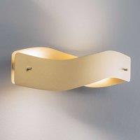 Quitani LED wall lamp Lian, brass-coloured