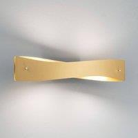 Quitani LED wall light Lian, brass-coloured, black