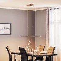 Quitani LED pendant light Tolu, nickel, length 118 cm