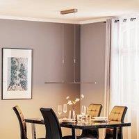 Quitani LED pendant light Tolu, nickel, length 138 cm