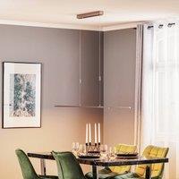 Quitani LED pendant light Tolu, nickel, length 158 cm