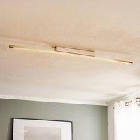 Quitani LED ceiling light Tolu, nickel, length 118 cm