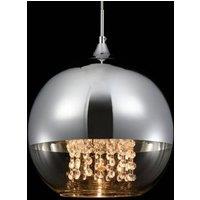Maytoni Fermi pendant light, crystal elements 30 cm