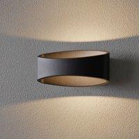 Maytoni Trame LED wall light, oval shape in black