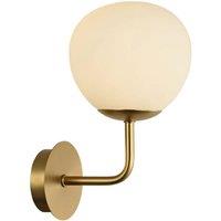 Maytoni Erich wall light, brass ros, glass/metal, 1-bulb.