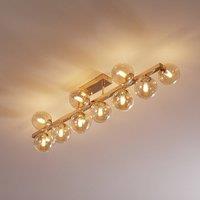 Maytoni Dallas ceiling light, gold, 13-bulb