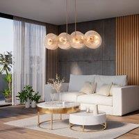 Maytoni pendant light Aster, glass, length 101 cm, 8 x E14