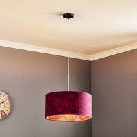 Maco Design Savanna pendant light with velvet lampshade