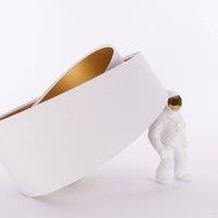 Maco Design Chloe lampshade, 50 cm, white exterior, gold interior
