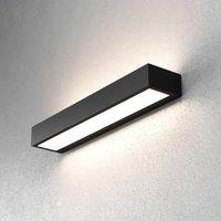 MCJ Mera LED wall light, width 40cm, black, 3000K
