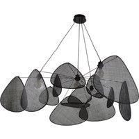 MARKET SET Screen XXL pendant light, 90 cm, black, rattan