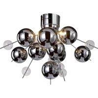 Nve Futuristic ceiling light Wakusei, chrome