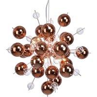 Nve Explosion bubble pendant light with copper-coloured spheres