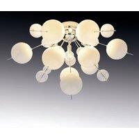Nve Explosion bubble ceiling light in white/chrome