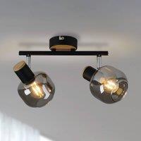 Nve 1350122 ceiling light with smoked glass, two-bulb