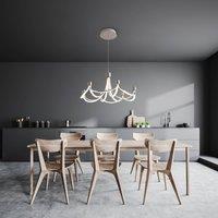 Nve Festos LED hanging light, matt nickel, dimmable