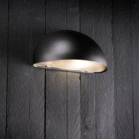 Nordlux Bergen wall light, semi-circular, black