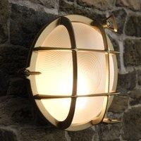 Nordlux Polperro outdoor wall light, brass