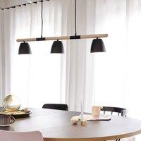 Nordlux Theo hanging light, 3-bulb, ash wood