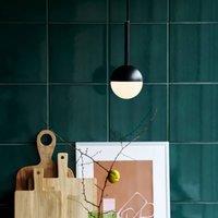 Nordlux Contina hanging light, glass, 1-bulb, black