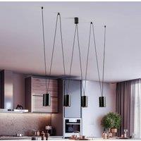Nowodvorski Lighting More Tone pendant light, black/gold, 4-bulb