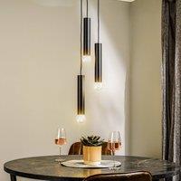 Nowodvorski Lighting Baton pendant light, black, 3-bulb