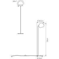 Nyta Tilt Globe Floor Floor lamp stainless steel white