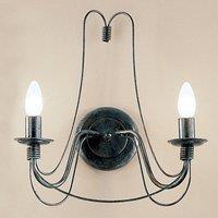 ORION Wall light Vela, 2-bulb, black-green antique