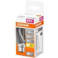 OSRAM teardrop LED bulb B22d 4W 2,700K clear