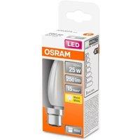 OSRAM LED candle bulb B22d 2.5W 2,700K matt