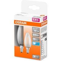 OSRAM Classic B LED bulb E14 4W 4,000K matt 2-pack