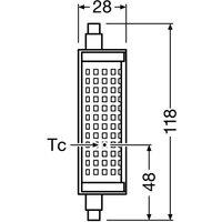 OSRAM LED bulb R7s 19W 2700K, dimmable