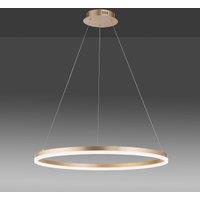 Paul Neuhaus LED hanging light Titus, 80 cm, brass, dimmable