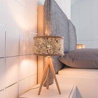 Almut von Wildheim ALMUT 2610 table lamp, hay with red rose blossoms