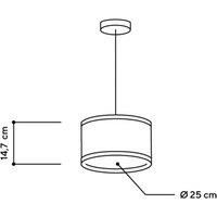 Almut von Wildheim ALMUT 2610 hanging light 25cm, pure hay
