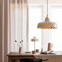 PR Home Wells pendant light, beige/gold, 43 cm, metal