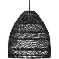 PR Home Maja hanging light, rattan, black, 36.5 cm