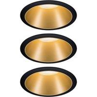 Paulmann Cole LED spot, gold-black, set of 3