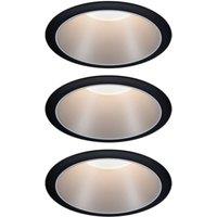 Paulmann Cole LED spotlight, silver/black set of 3