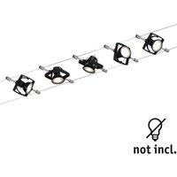 Paulmann Mac II cable lighting matt black 5 spots
