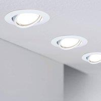 Paulmann Base recessed spotlight in a set of 10, white