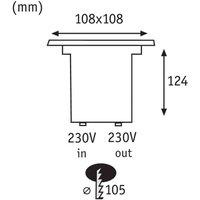 Paulmann 93993 LED deck light, angular