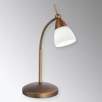 Paul Neuhaus table lamp Pino, antique brass, 45 cm, dimmable