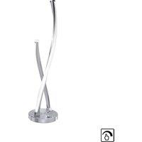 Paul Neuhaus LED table lamp Polina, silver, metal, dimmable