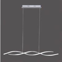 Paul Neuhaus Polina LED hanging light, silver, metal, dimmable