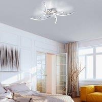 Paul Neuhaus LED ceiling lamp Polina, 4-bulb, silver, dimmable