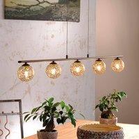 Paul Neuhaus Greta pendant light, 132 cm, 5-bulb, metal, G9